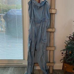 Free People Go West Cotton Overalls